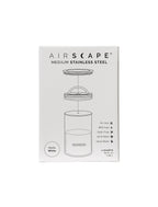 Airscape Edelstahl Aromabehälter 500g weiß matt