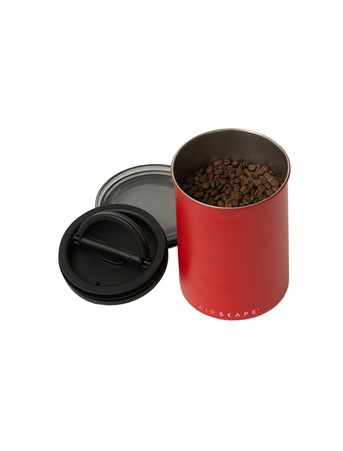 Airscape Edelstahl Aromabehälter 500g rot matt