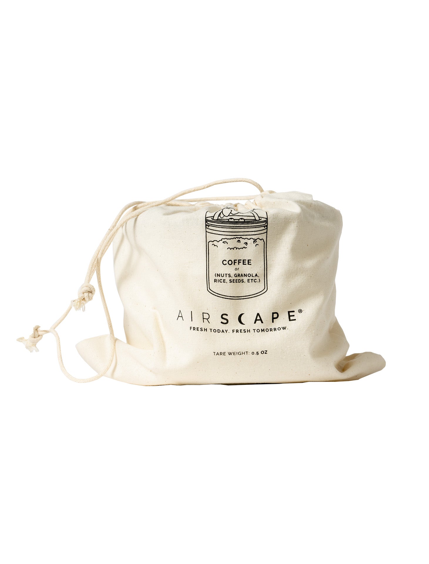 Airscape Edelstahl Aromabehälter 250g weiß matt