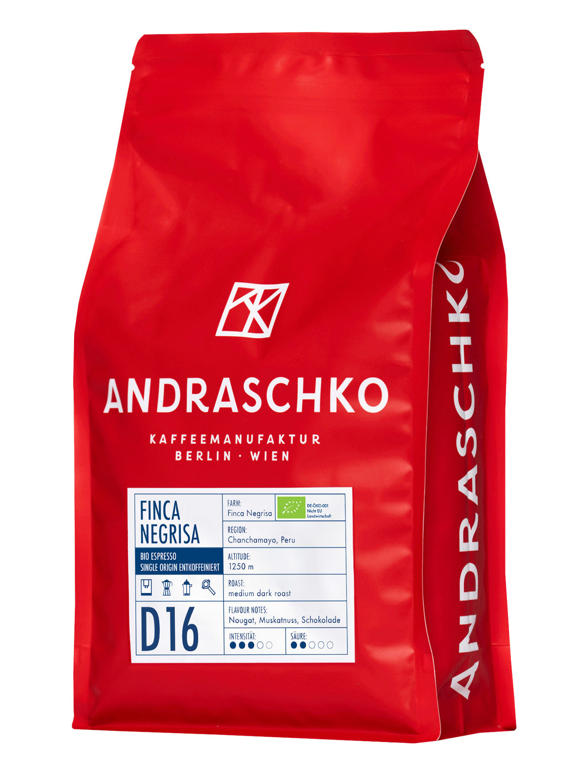 Peru Finca Negrisa Bio Single Origin Espresso entkoffeiniert - DE-ÖKO-001