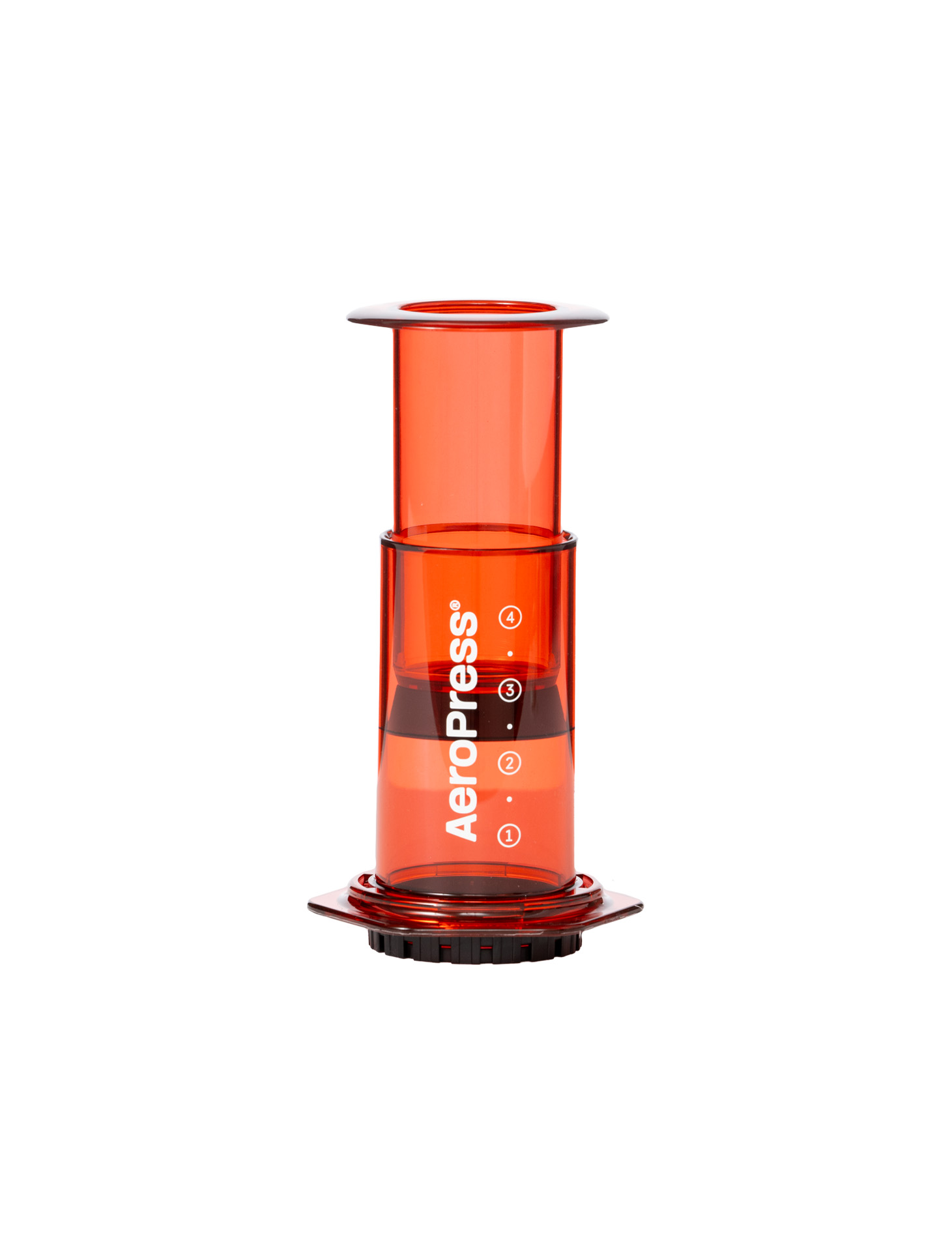 AeroPress Coffee Maker - Clear Red