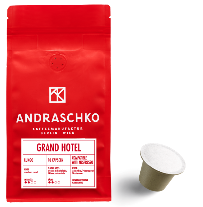 Kapsel Set Grand Hotel Filter Blend Lungo 10 Stück